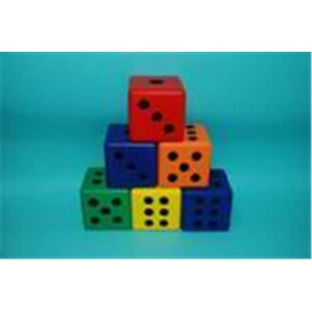 Everrich Industries Everrich EVC-0174 Foam Dice Set - Set Of 6 colors - 3 Inch Cube EVC-0174